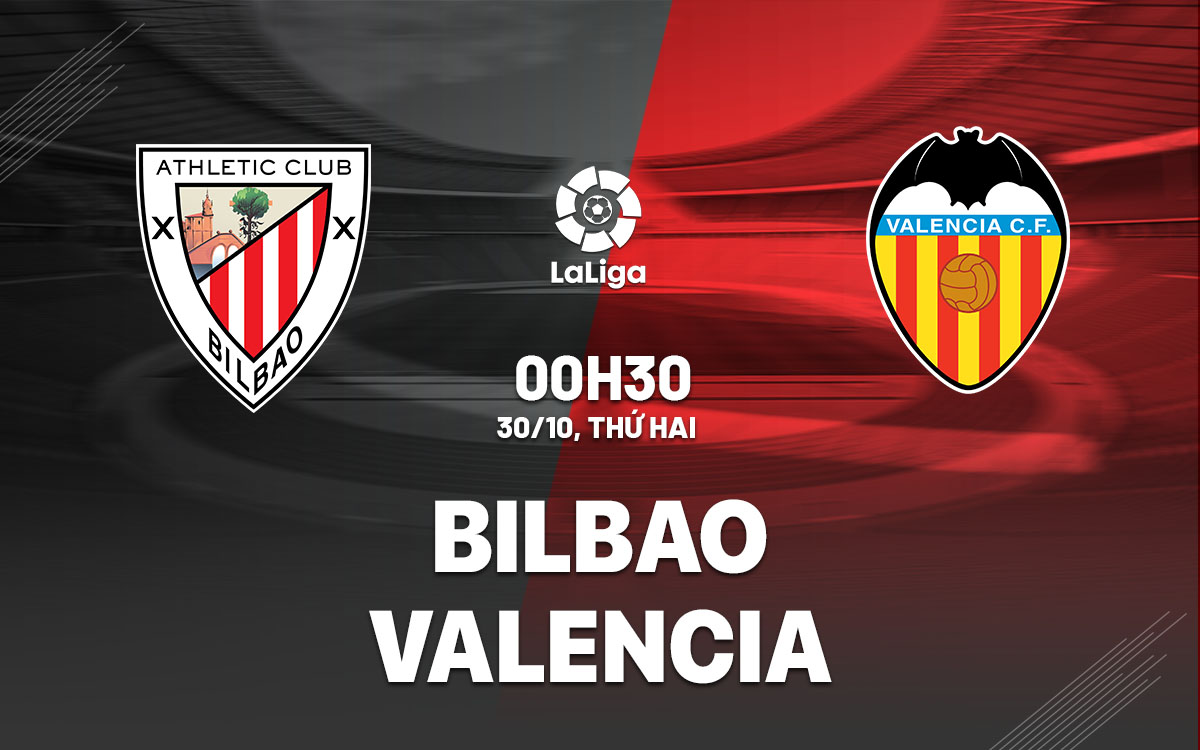 Soi kèo La Liga: Athletic Bilbao vs Valencia 00h30 30/10/2023