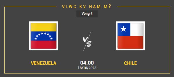 Soi kèo bóng đá Venezuela vs Chile 04h00 18/10/2023 World Cup 2026